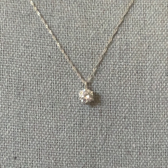 PT850 Platinum Chain and Diamond (.45ct) Pendant Necklace (16in) - Picture 3 of 5